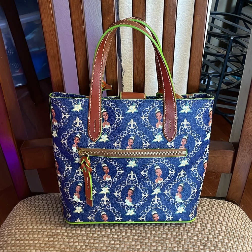 Dooney & Bourke Blue and Brown Crossbody Bag - Picture 2 of 6